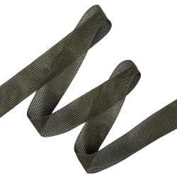 Окантовочная лента-бейка, цвет Тёмно-Серый 22мм (на отрез)  в Абакане