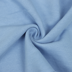 Ткань Футер 3-х нитка, Петля, цвет Светло-Голубой (на отрез)  в Абакане
