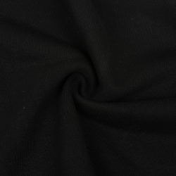 Ткань Футер 3-х нитка, Петля, цвет Черный (на отрез)  в Абакане