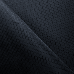 Ткань Оксфорд 300D PU Рип-Стоп СОТЫ, цвет Черный (на отрез)  в Абакане
