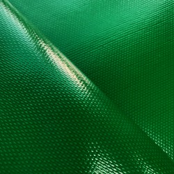 Ткань ПВХ 600 гр/м2 плотная, Зелёный (Ширина 150см), на отрез  в Абакане