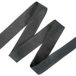 Окантовочная лента-бейка, цвет Чёрный 22мм (на отрез)  в Абакане
