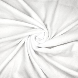 Флис Односторонний 130 гр/м2, цвет Белый (на отрез)  в Абакане