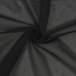 Трикотажная Сетка 75 г/м2, цвет Черный (на отрез)  в Абакане