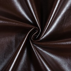 Ткань Дерматин (Кожзам) для мебели, цвет Темно-Коричневый (на отрез)  в Абакане