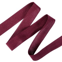 Окантовочная лента-бейка, цвет Бордовый 22мм (на отрез)  в Абакане