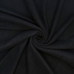 Ткань Флис Односторонний 130 гр/м2, цвет Черный (на отрез)  в Абакане