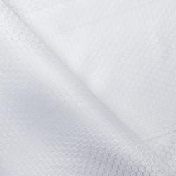Ткань Оксфорд 300D PU Рип-Стоп СОТЫ, цвет Белый (на отрез)  в Абакане