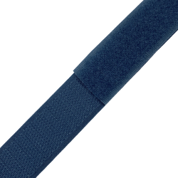 Контактная лента 25мм цвет Синий (велькро-липучка, на отрез)  в Абакане