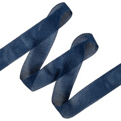 Окантовочная лента-бейка, цвет Синий 22мм (на отрез)  в Абакане