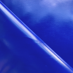 Ткань ПВХ 450 гр/м2, Синий (Ширина 160см), на отрез  в Абакане