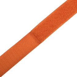 Контактная лента 25мм цвет Оранжевый (велькро-липучка, на отрез)  в Абакане