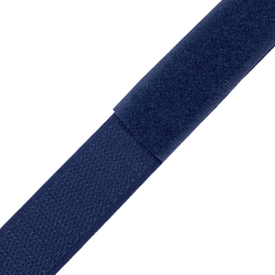 Контактная лента 25мм цвет Тёмно-Синий (Велькро-липучка), на отрез  в Абакане