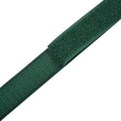 Контактная лента 25мм цвет Зелёный (велькро-липучка, на отрез)  в Абакане