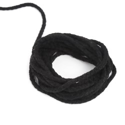 Шнур для одежды тип 2,  Чёрный (плетено-вязаный/полиэфир)  в Абакане